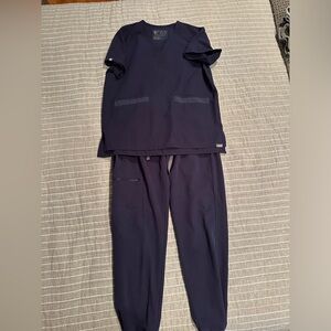 Figs Jogger Scrub Set Navy